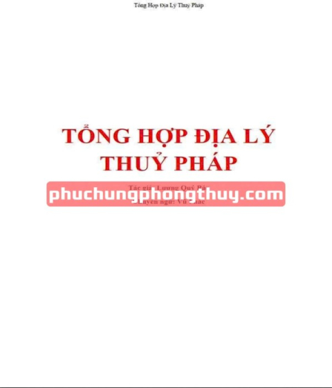 Tổng Hợp Địa Lý Thủy Pháp Pdf