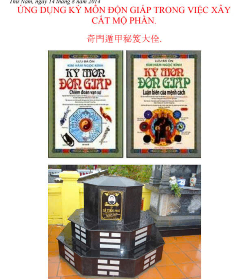 Ứng Dụng Kỳ Môn Độn Giáp Trong Việc Xây Cát Mộ Phần Pdf